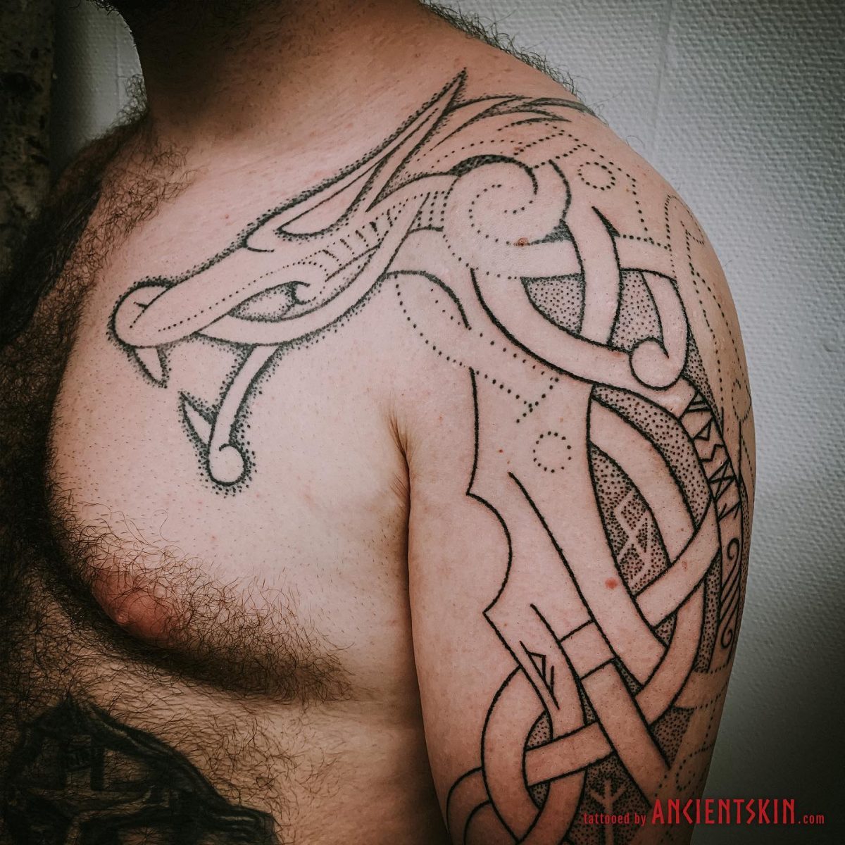 Nordic Tattoo Knotwork, Vikings, Dotworktattoo, Midgardschlange, Jörmungandr