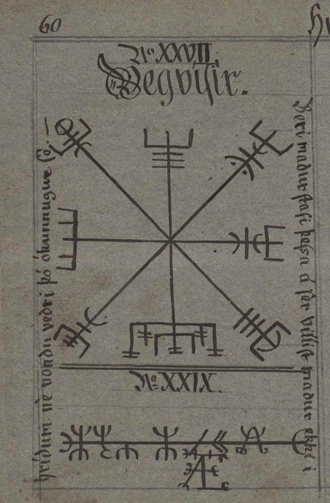 Huld manuscript, Icelandic Stave Runes, Vegvisir, Nordische Tätowierung, Nordic Tattoo